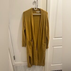 LOFT Golden Yellow Open Front Cardigan